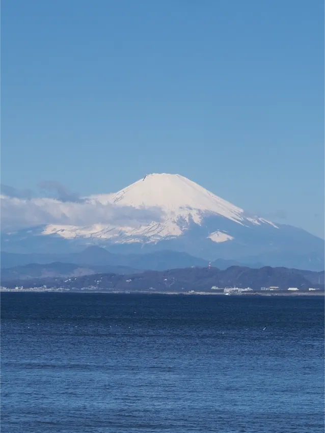 pohled na Mt. Fuji z Enoshimy